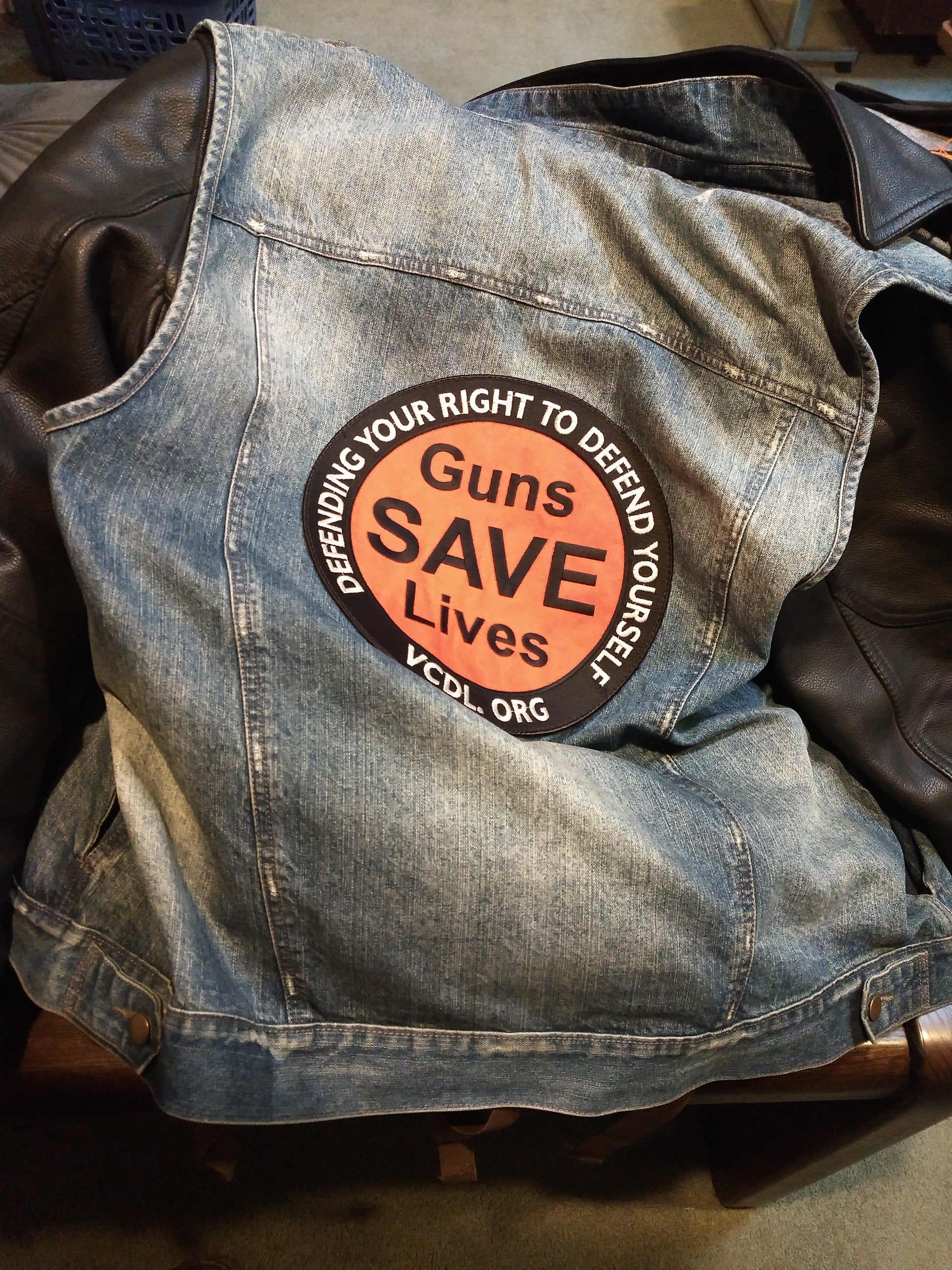 My 'Cool' Biker Vest with a 10" Patch!