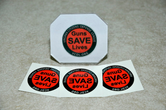 Guns Save Lives Temporary Tattoo - 1-1/8 Inch