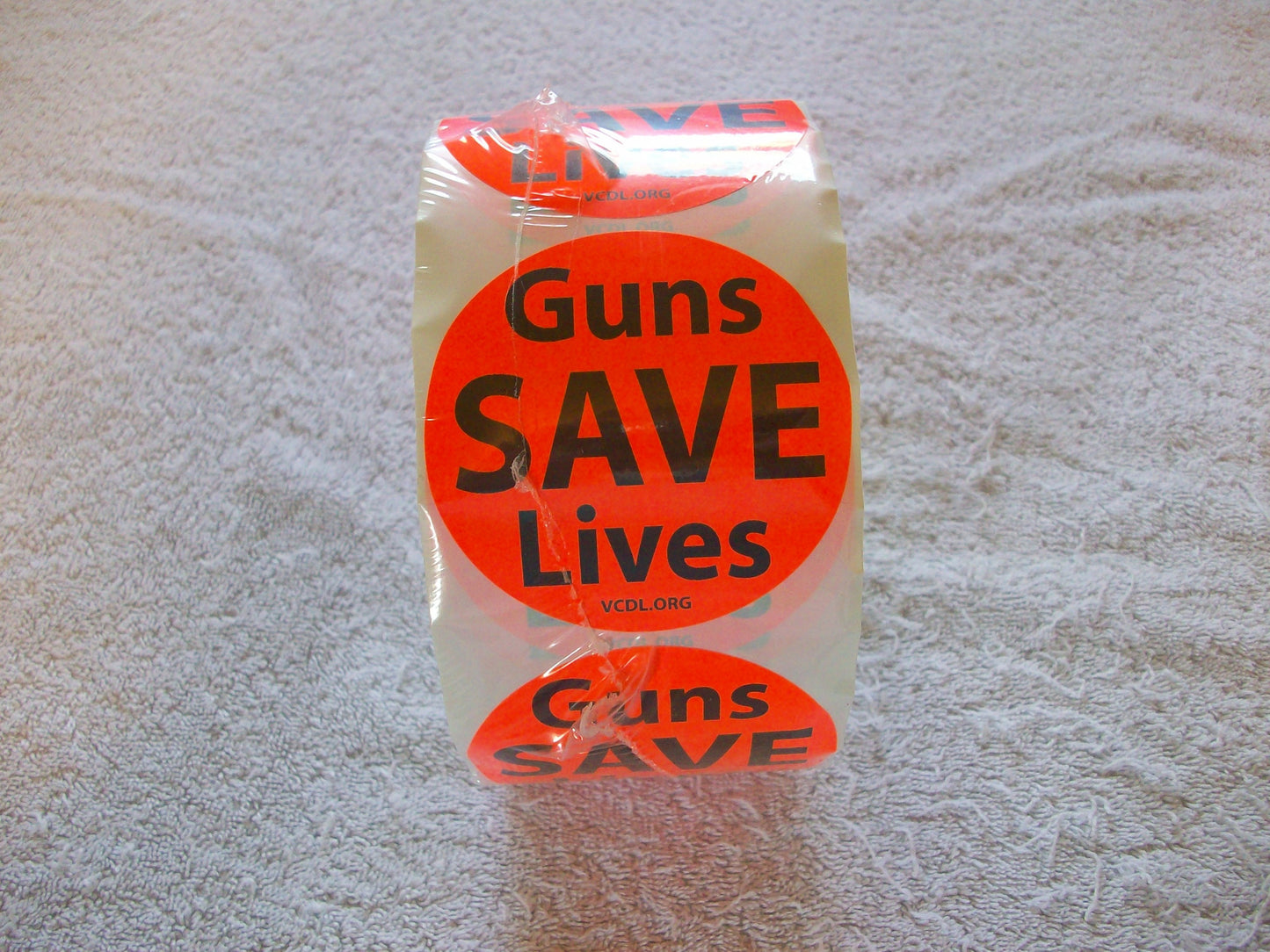 Guns Save Lives Sticker Rolls of 1,000 - 2 or 3 Inch