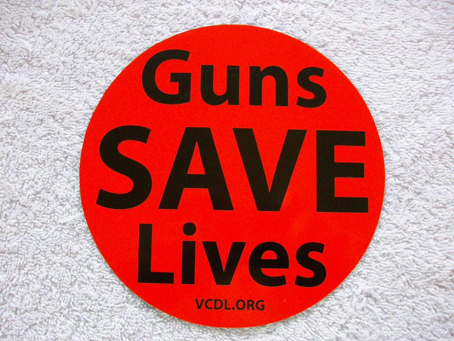 Guns SAVE Lives Static Clings (stick to the inside of your window without glue with the graphic facing out)